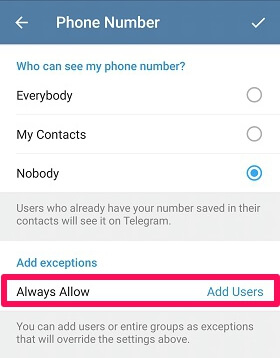 allow users to view number