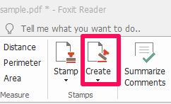 create stamps from foxit