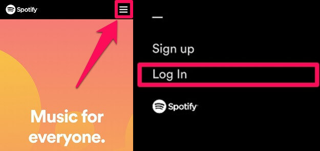 log out spotify