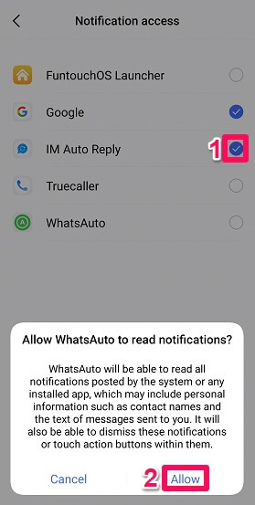 permission to read notifications