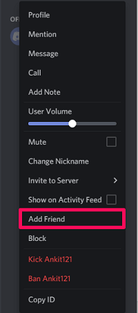 add someone on discord without Discord tag
