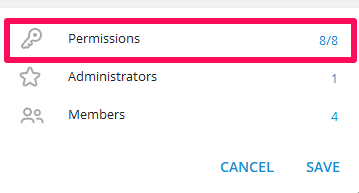 telegram group permissions