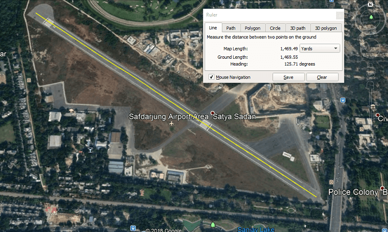 measure distance on google earth pro