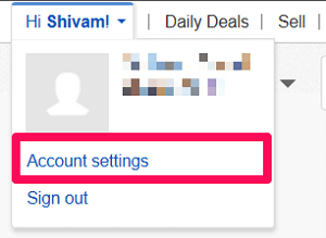 ebay account settings