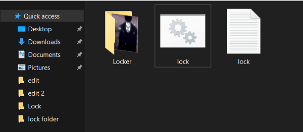 folder unlocked
