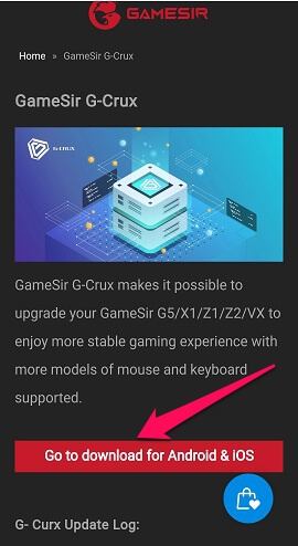 gcrux app installation button