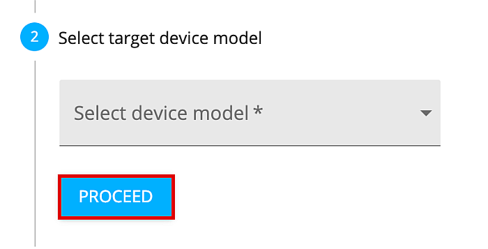 Selecting target device model for mSpy app installation