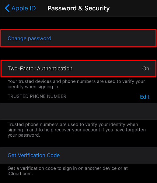 turn on two-factor authentication