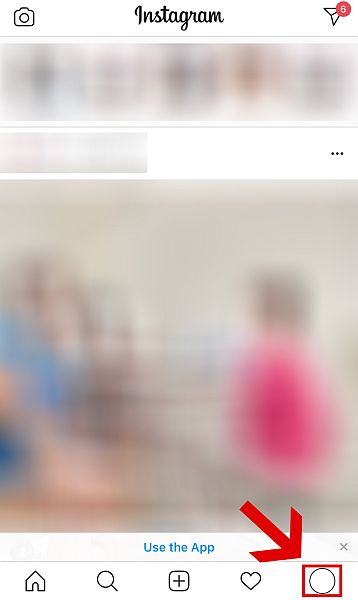 Circle button on the lower right corner of the Instagram app