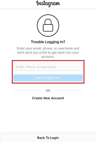 Click “Send Login Link" after