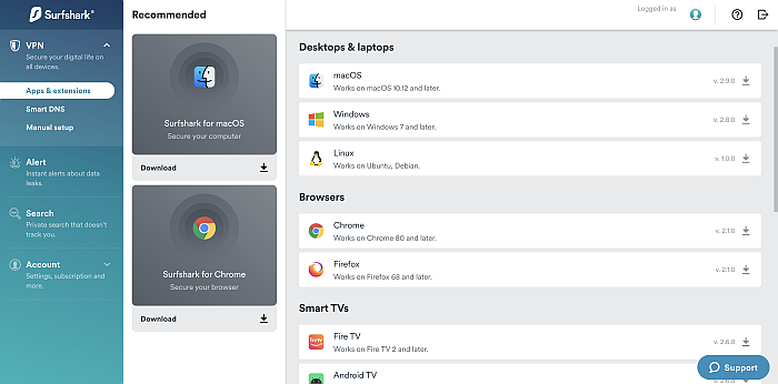 SurfShark Supported Devices and Browsers