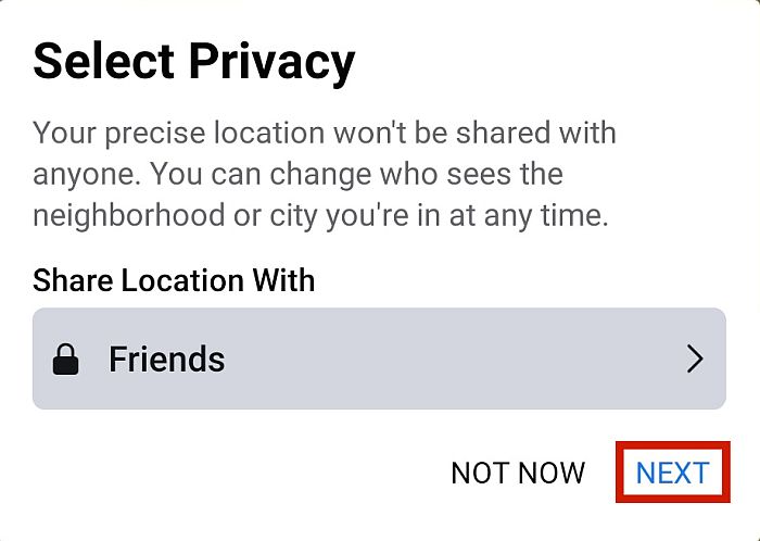 Setting Location Sharing Privacy to Friends