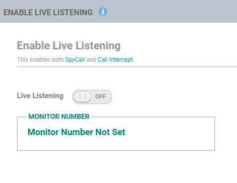 Flexispy live listening option