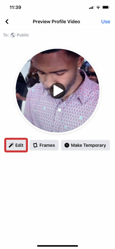 Edit Profile Video