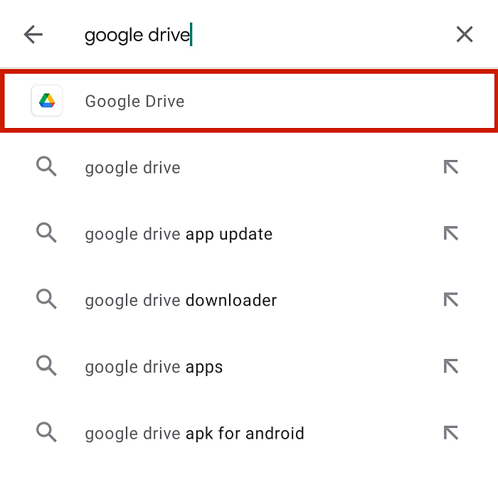 Google Drive Search In Google Play
