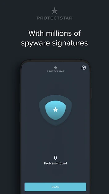 Spyware Detector Anti Spyware landing page on mobile