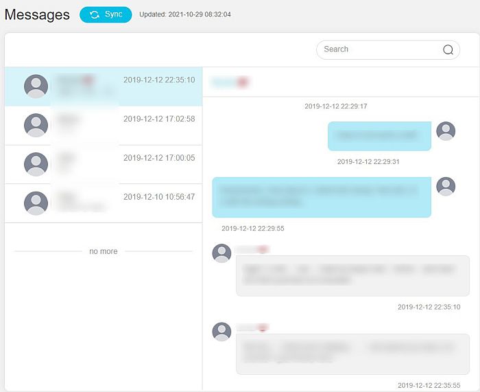 Kidsguard Pro messages monitoring feature