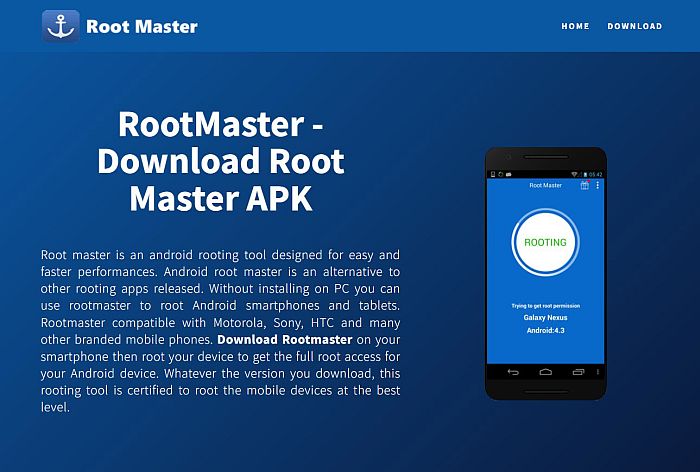 Root master home page