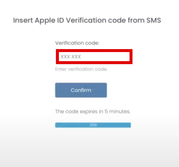 Enter verification code to confirm