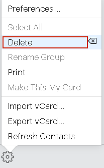 Choose delete option after clicking select all