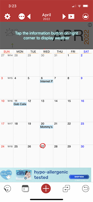 Awesome Calendar Lite week and month overview.