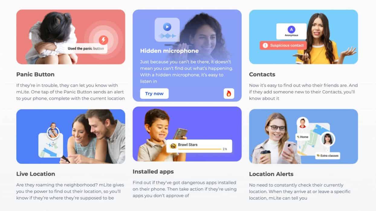 Features page of mLite