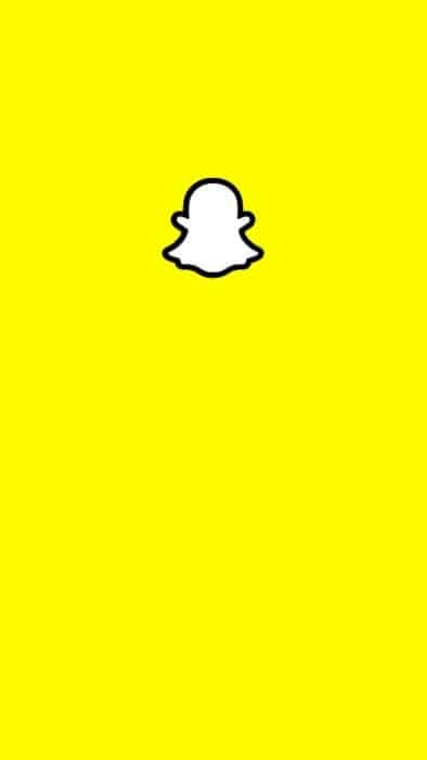 Snapchat yellow screen with logo