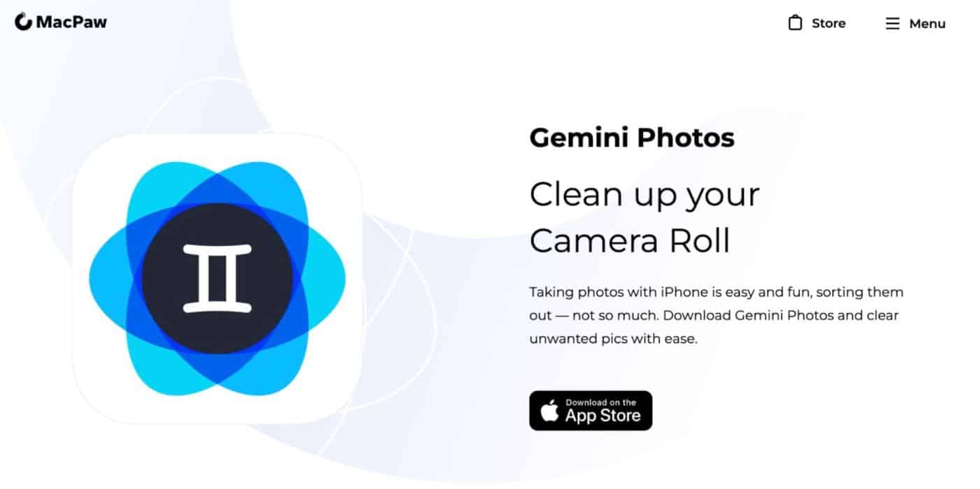 Homepage of Gemini Photos
