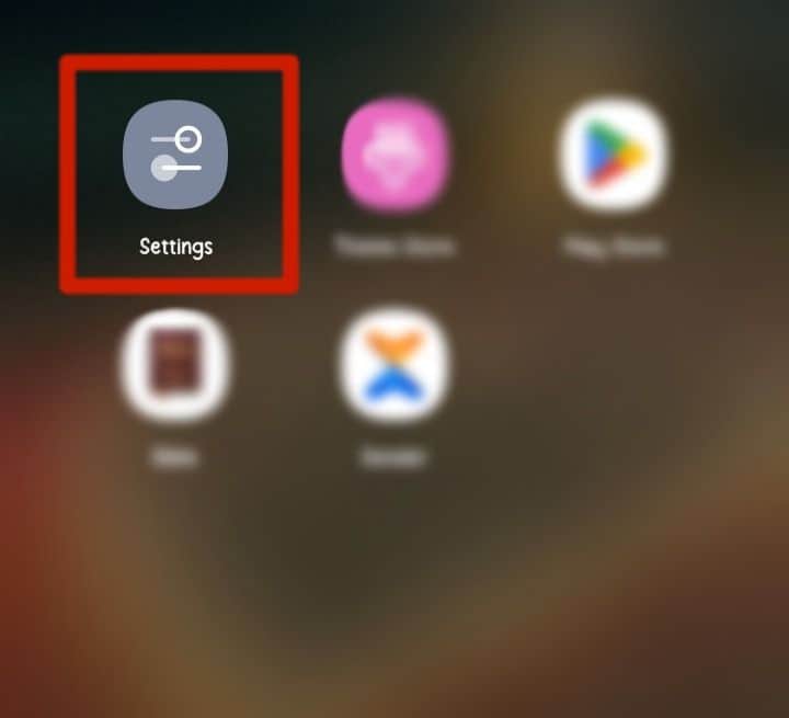 Settings app icon on Android smartphone