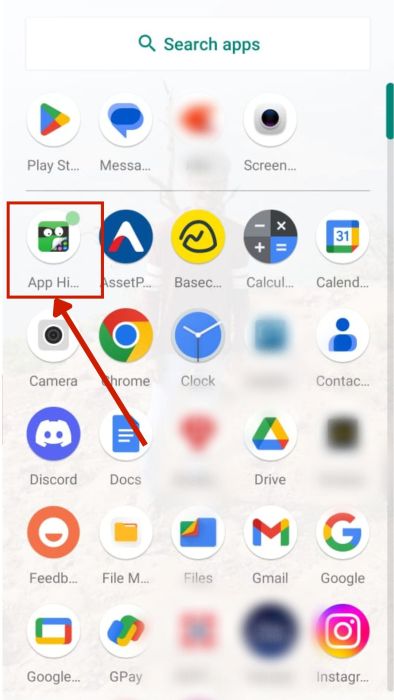 App Hider icon in the app drawer